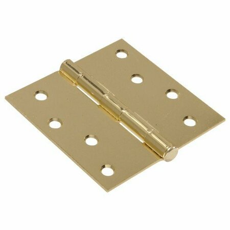 HILLMAN 4 in. Residential Door Hinge with Square CornersBrass Plated 851249